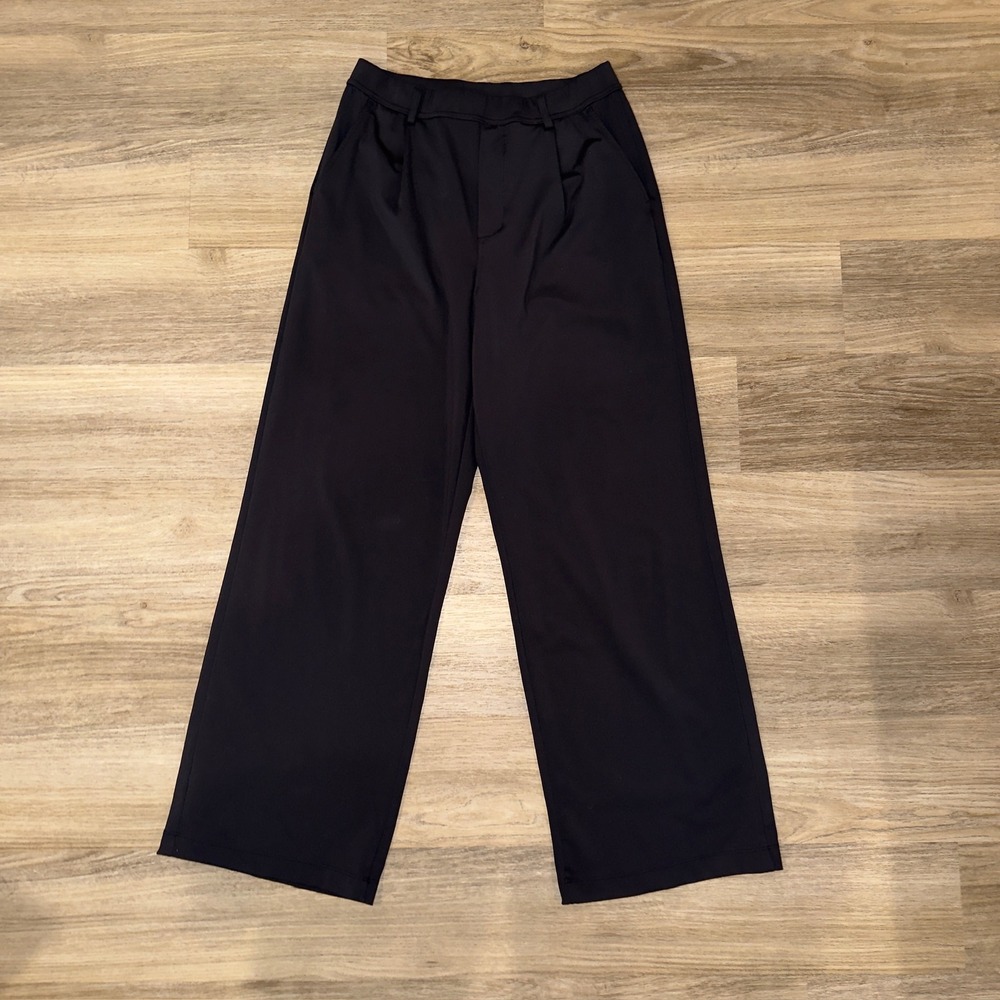Halara‎ Wide Leg Dress Pants Black High Rise Work Office Trousers M